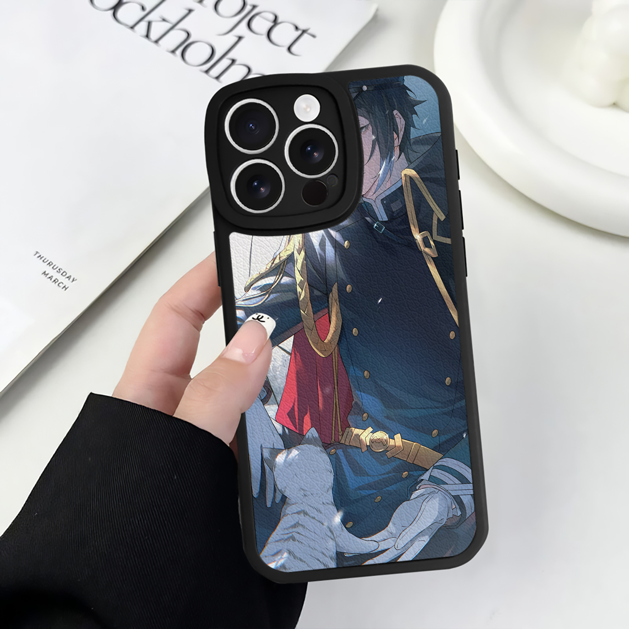 （画像用） 文豪ストレイドッグス Bungo Stray Dogs 【iPhone 16シリーズ対応】シリコンスマホケース（レザー調） 材質：シリコン